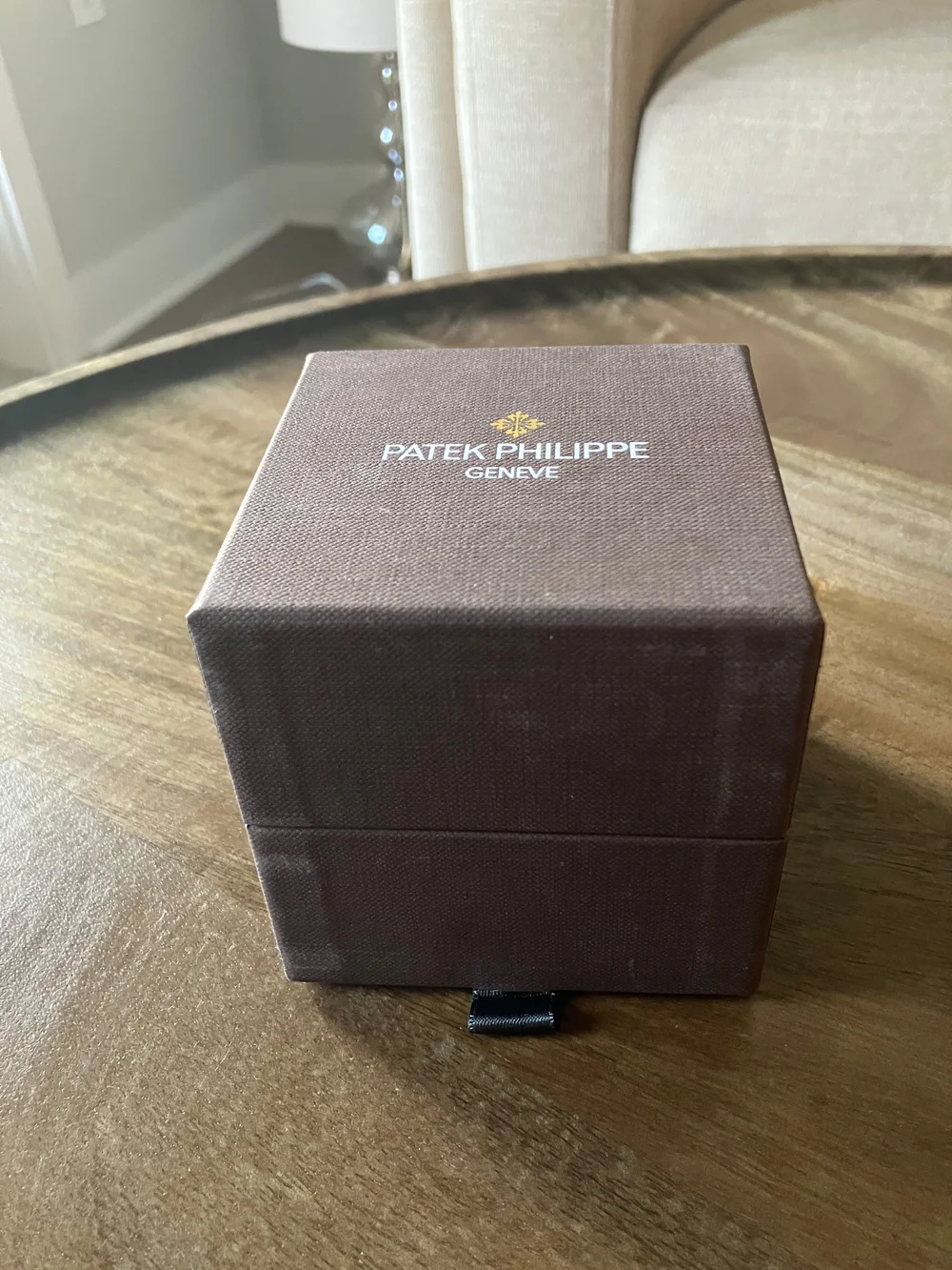 Patek Philippe Men's Textured Silk Tie in Dark Brown